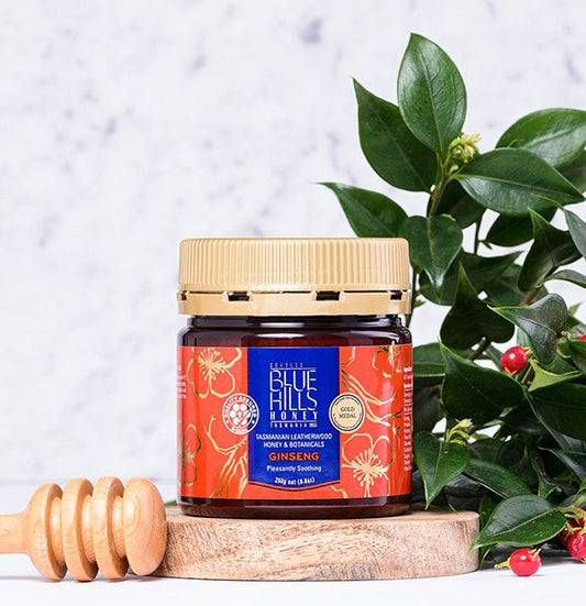 Blue Hills Leatherwood with Ginseng Honey 250g - BeeVitamins
