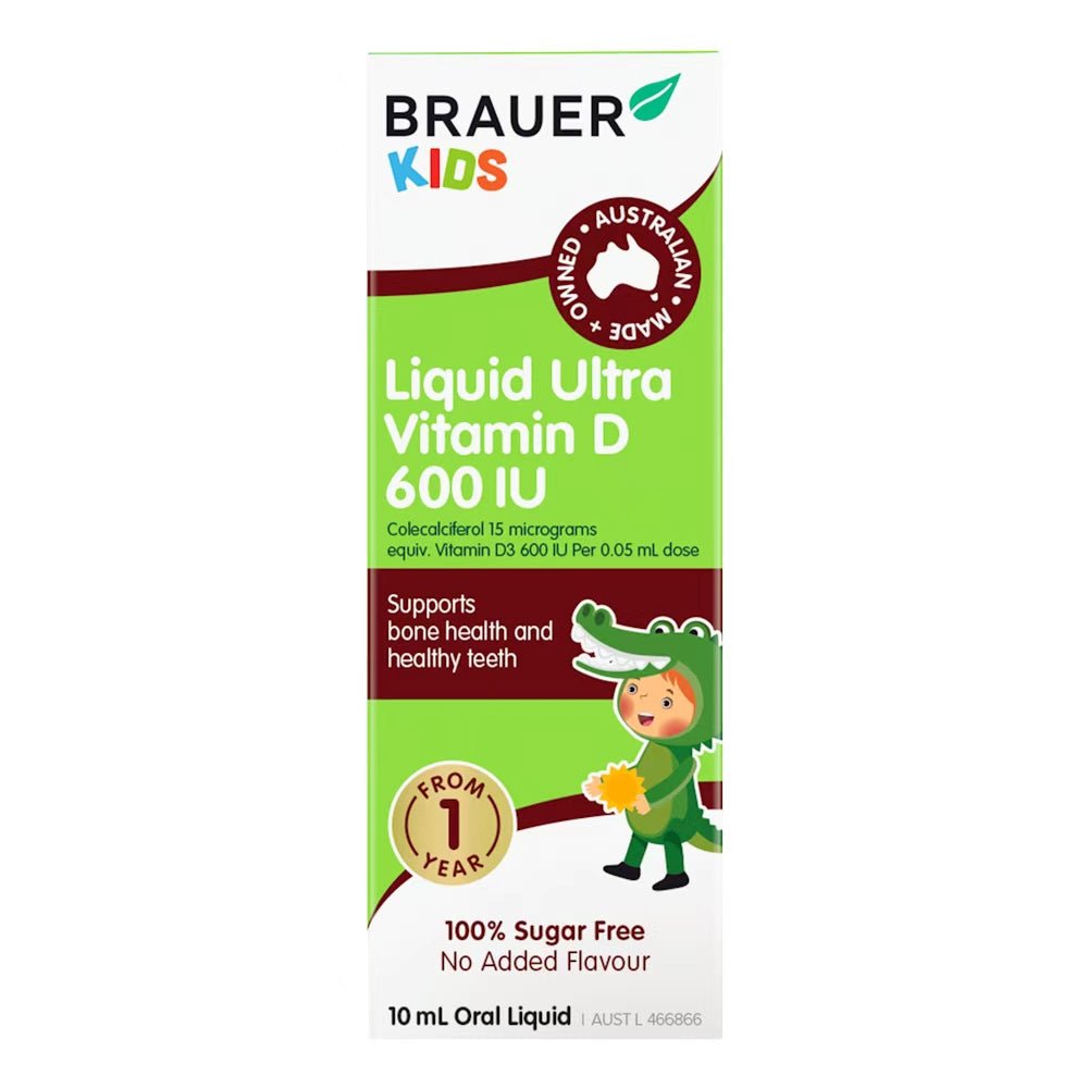 Brauer Kids Liquid Ultra Vitamin D 600IU 10mL - BeeVitamins