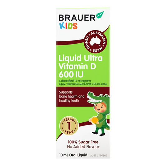 Brauer Kids Liquid Ultra Vitamin D 600IU 10mL - BeeVitamins