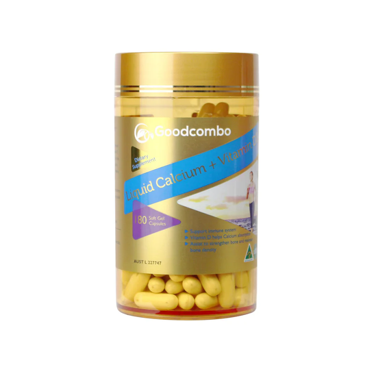 Goodcombo Liquid Calcium + Vitamin D3 180 Soft Gel Capsules