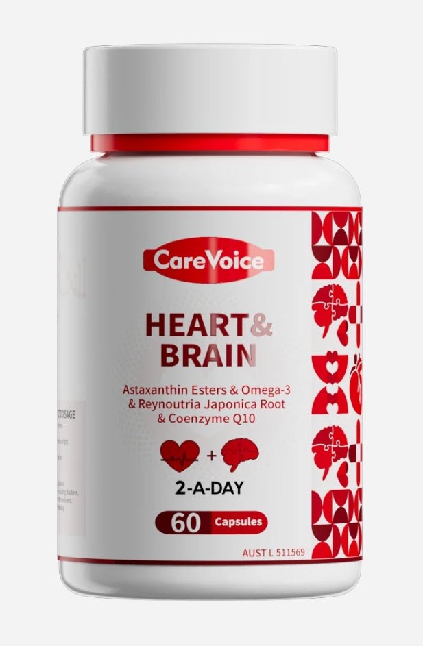 CareVoice Heart & Brain 60 Capsules - BeeVitamins