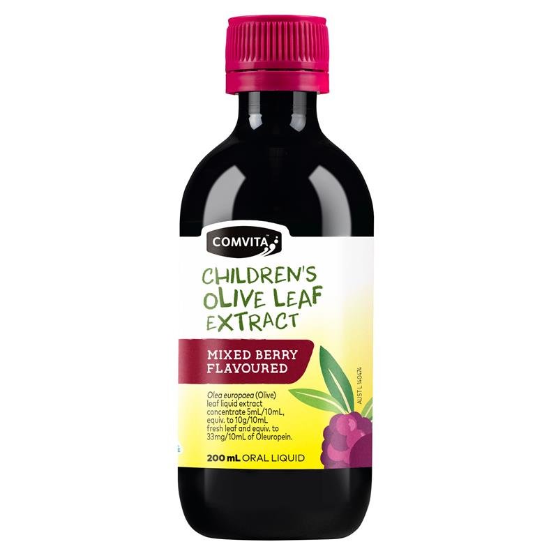 Comvita Children's Olive Leaf Extract 200mL Liquid Mixed Berry Flavour - BeeVitamins