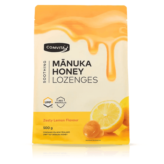 Comvita Manuka Honey Lozenges with Propolis - Lemon Flavour 500g - BeeVitamins