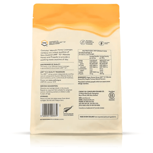 Comvita Manuka Honey Lozenges with Propolis - Lemon Flavour 500g - BeeVitamins