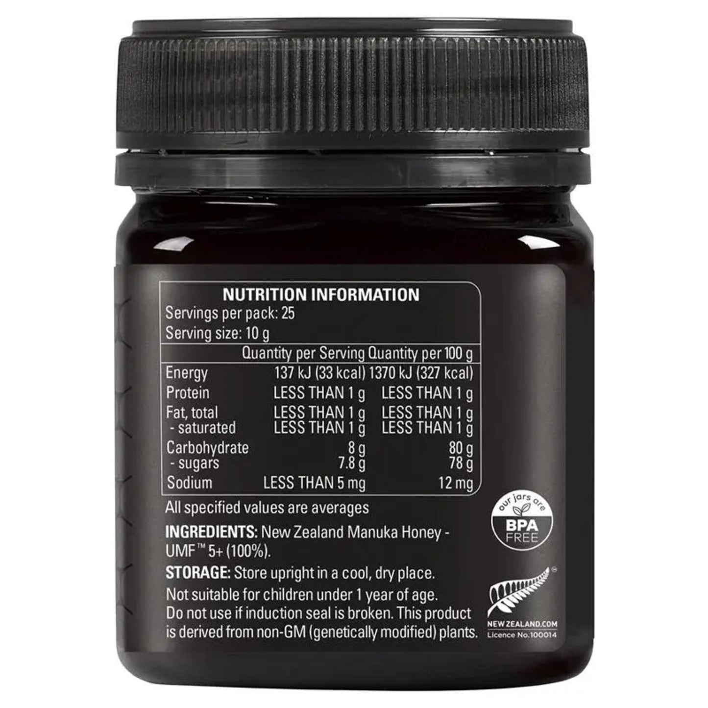Comvita UMF 5+ 250g Manuka Honey New Zealand - BeeVitamins