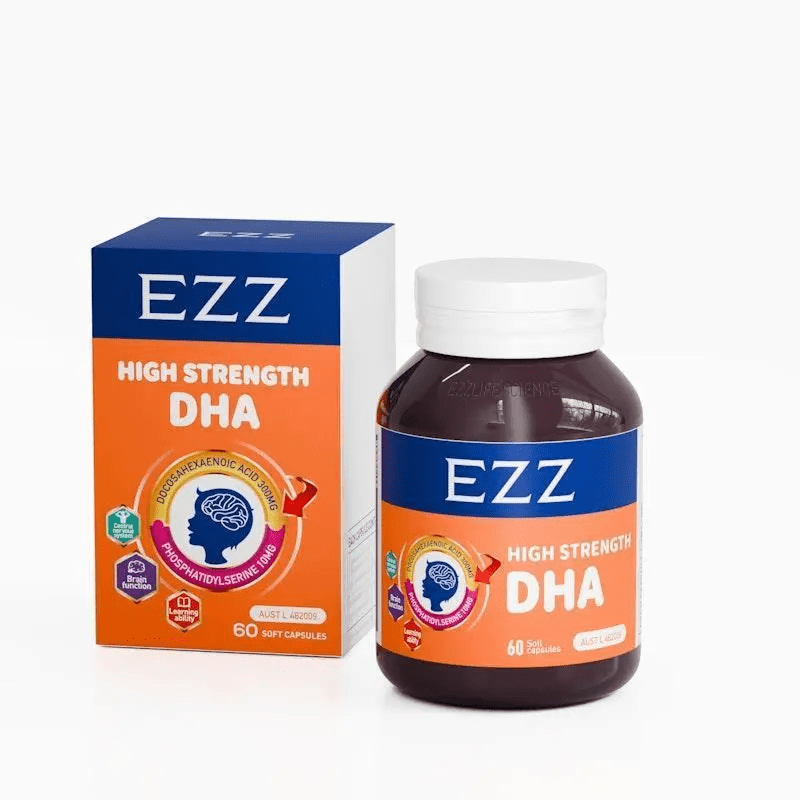 EZZ High Strength DHA 60 Capsules – BeeVitamins
