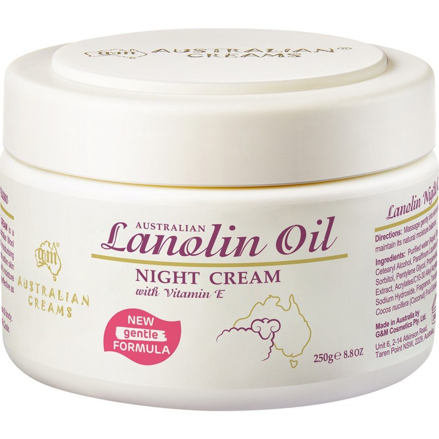 G & M Australian Lanolin Oil Night Cream 250g - BeeVitamins