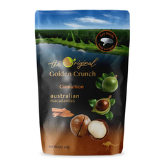 The Original Golden Crunch Australian Macadamias Cinnamon 225g