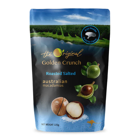 The Original Golden Crunch Australian Macadamias Roasted Salted 225g