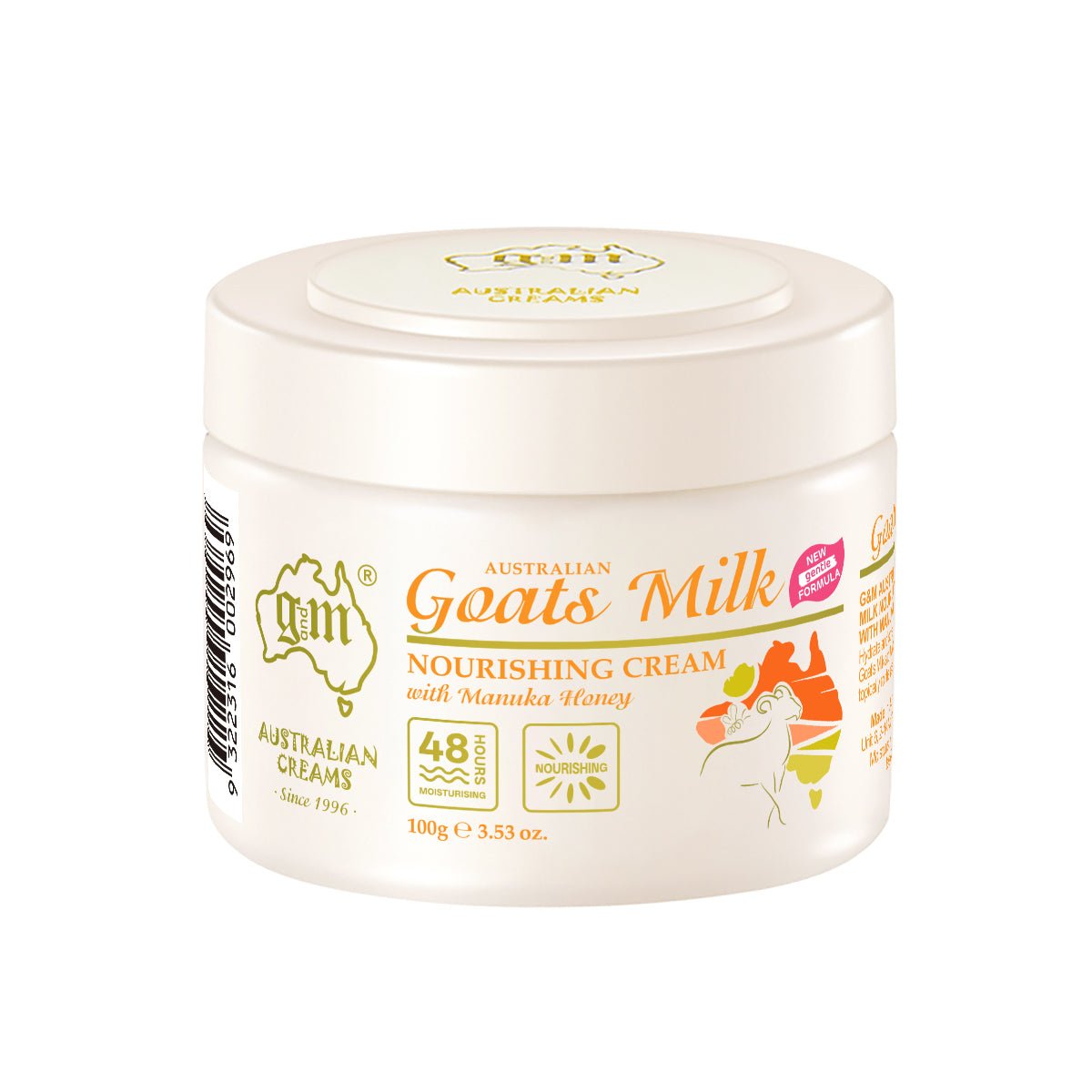 G&M Australian Creams Goats Milk Nourishing Cream with Manuka Honey 100g - BeeVitamins