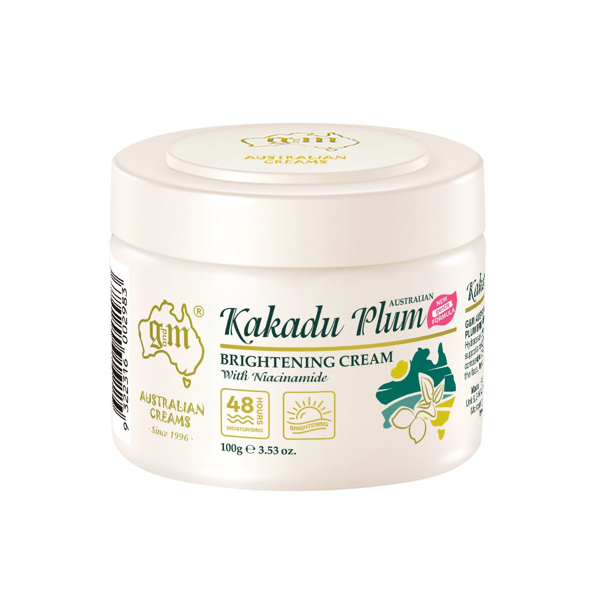 G&M Australian Creams Kakadu Plum Brightening Cream with Niacinamide 100g - BeeVitamins