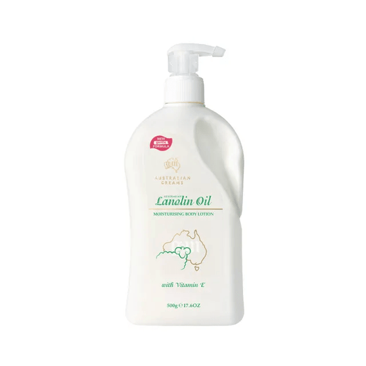G&M Australian Creams Lanolin Oil Moisturising Body Lotion with Vitamin E 500g - BeeVitamins