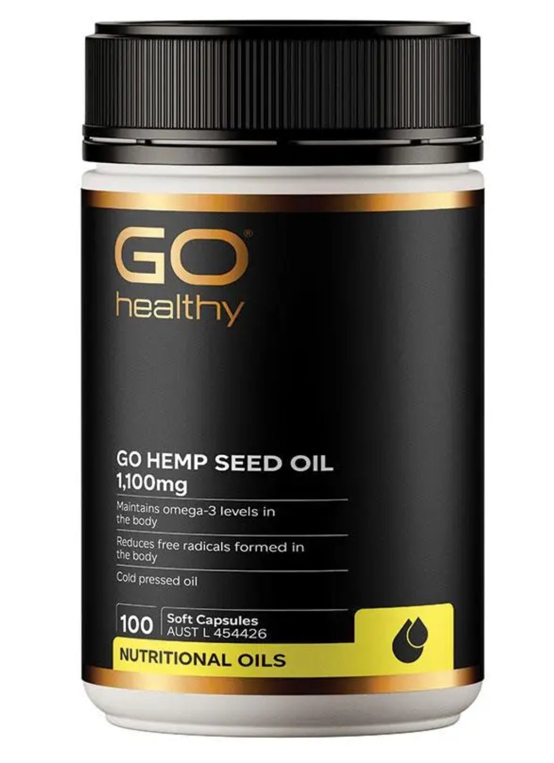 Go Healthy Hemp Seed Oil 1100mg 100 Softgel Capsules - BeeVitamins