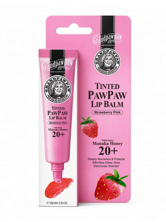 GrandPawpaw Lip Balm Strawberry Pink 10g - BeeVitamins