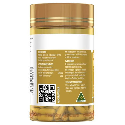 Healthy Care Bitter Melon 100 Capsules - BeeVitamins