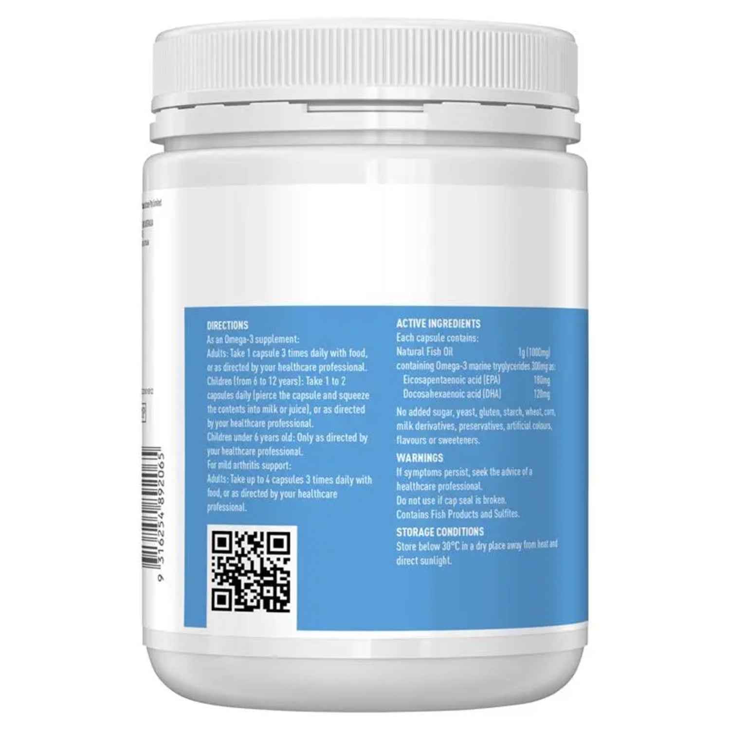 Healthy Care Fish Oil 1000mg 400 Capsules - BeeVitamins
