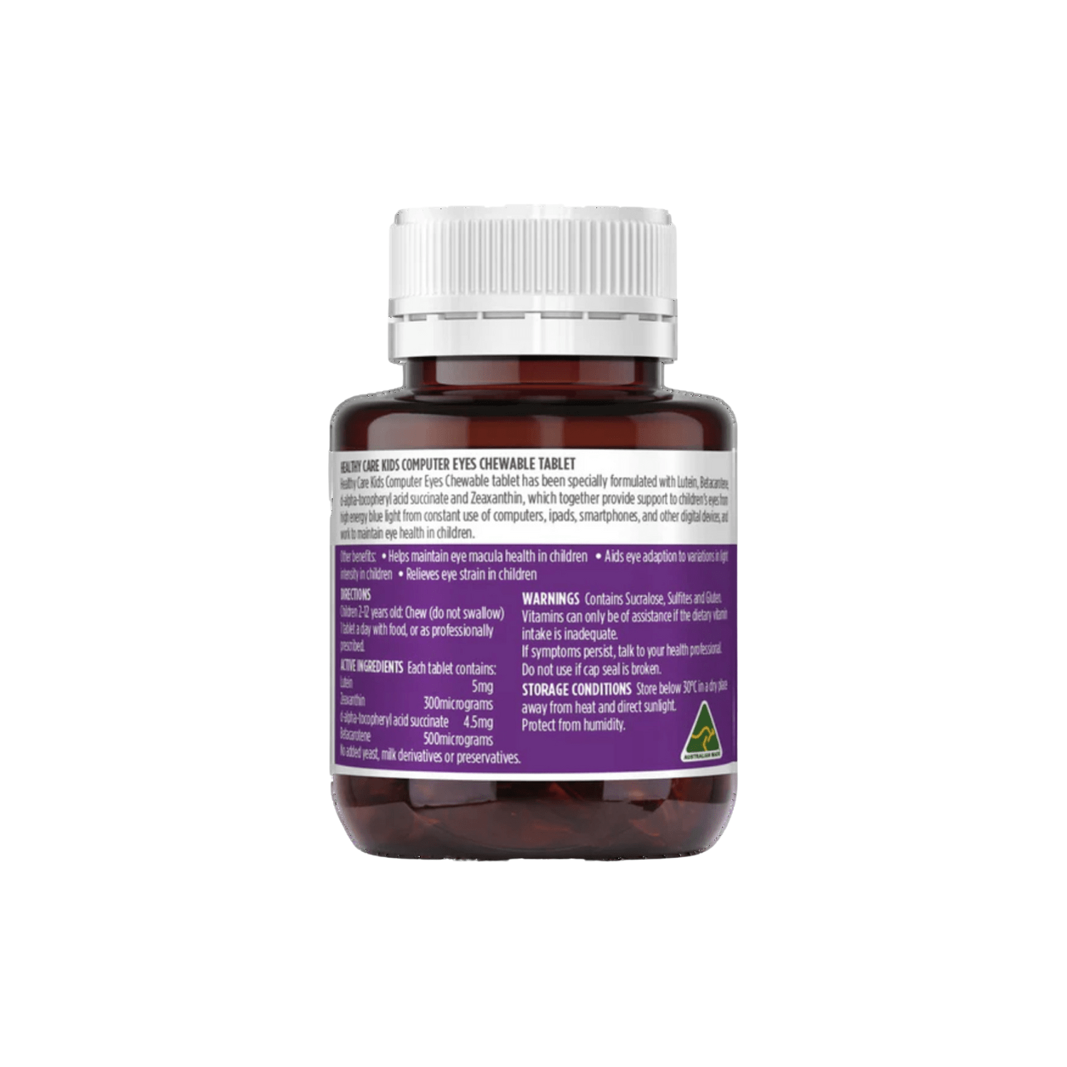 Healthy Care Kids Computer Eyes 60 Chewable Tablets - BeeVitamins