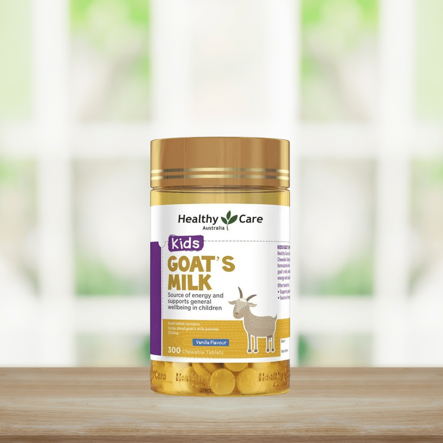 Healthy Care Kids Goat Milk Vanilla 300 Chewable Tablets - BeeVitamins