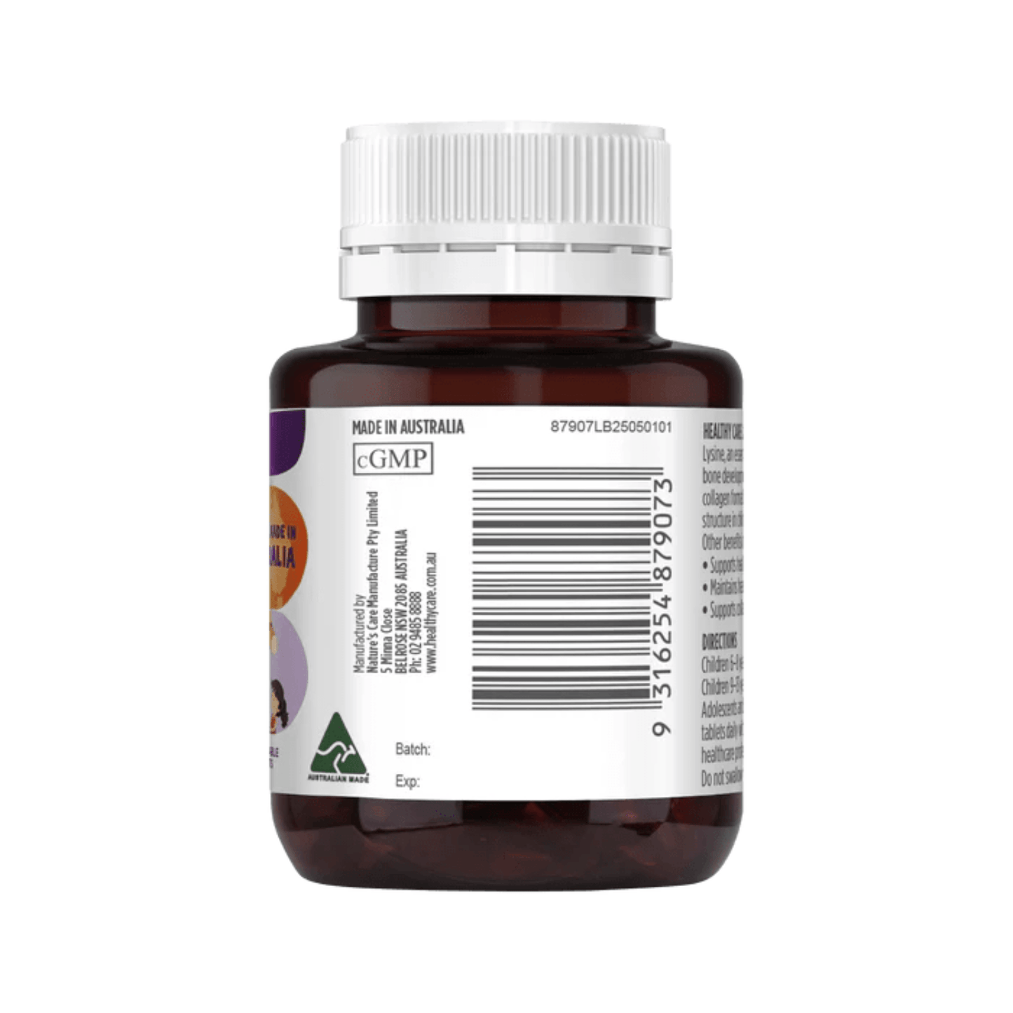 Healthy Care Lysine 60 Chewable Tablets - BeeVitamins