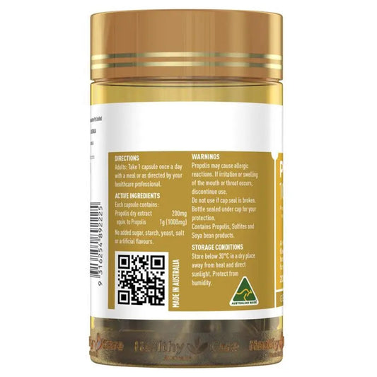 Healthy Care Propolis 1000mg 200 Capsules - BeeVitamins