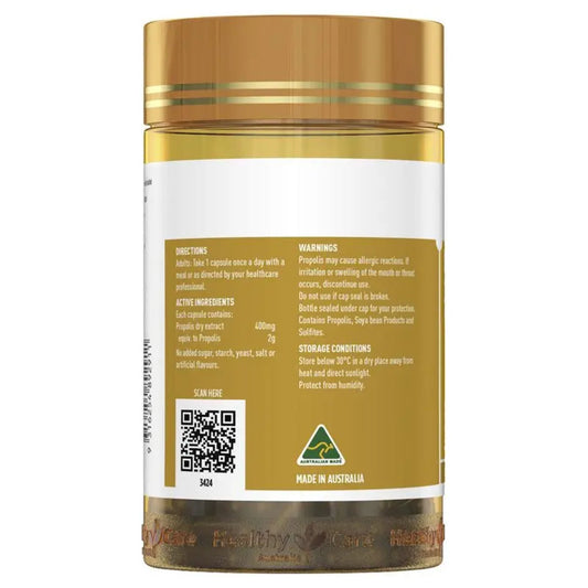 Healthy Care Propolis 2000mg 200 Capsules - BeeVitamins