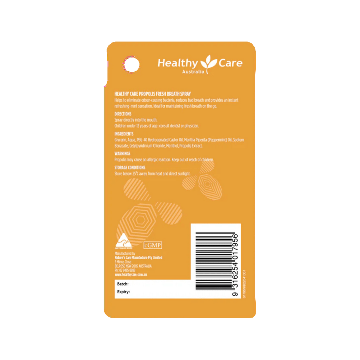 Healthy Care Propolis Fresh Breath Spray 25ml - BeeVitamins