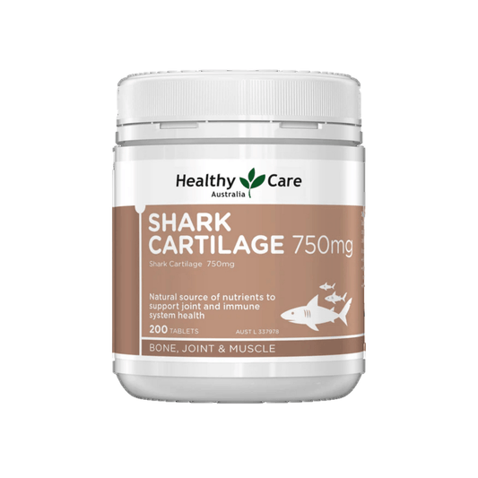 Healthy Care Shark Cartilage 750mg 200 Tablets - BeeVitamins