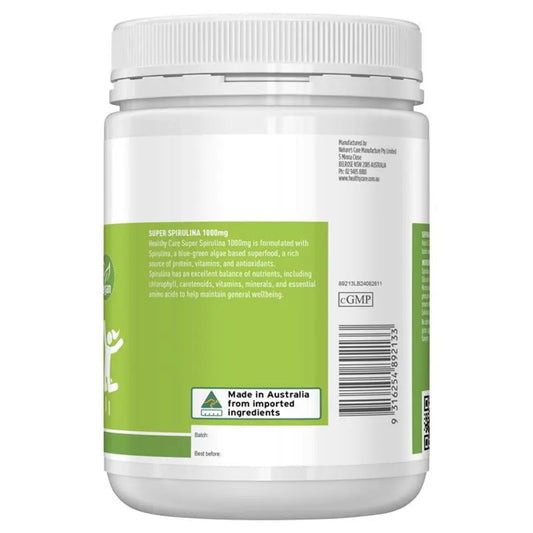 Healthy Care Super Spirulina 400 Tablets - BeeVitamins