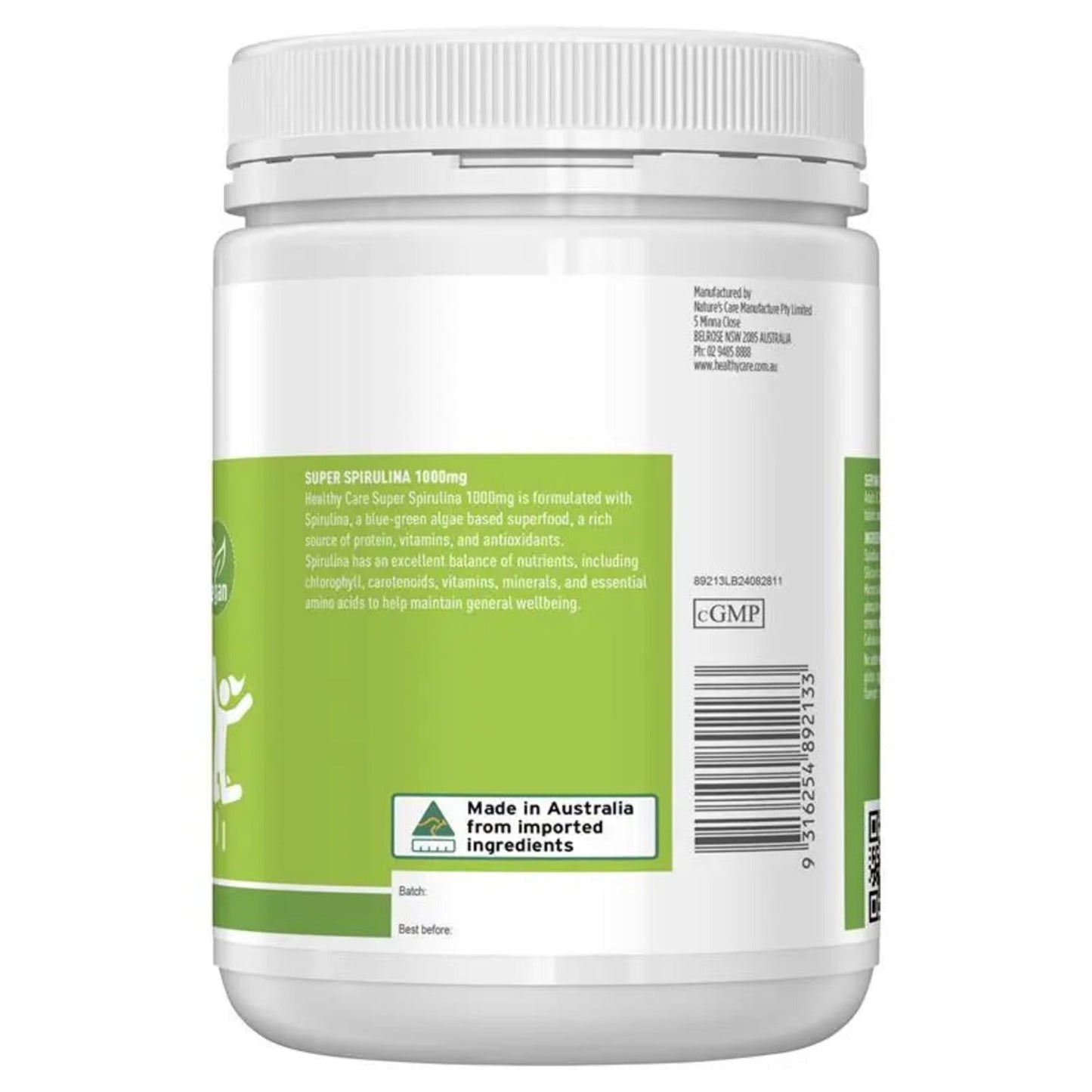 Healthy Care Super Spirulina 400 Tablets - BeeVitamins