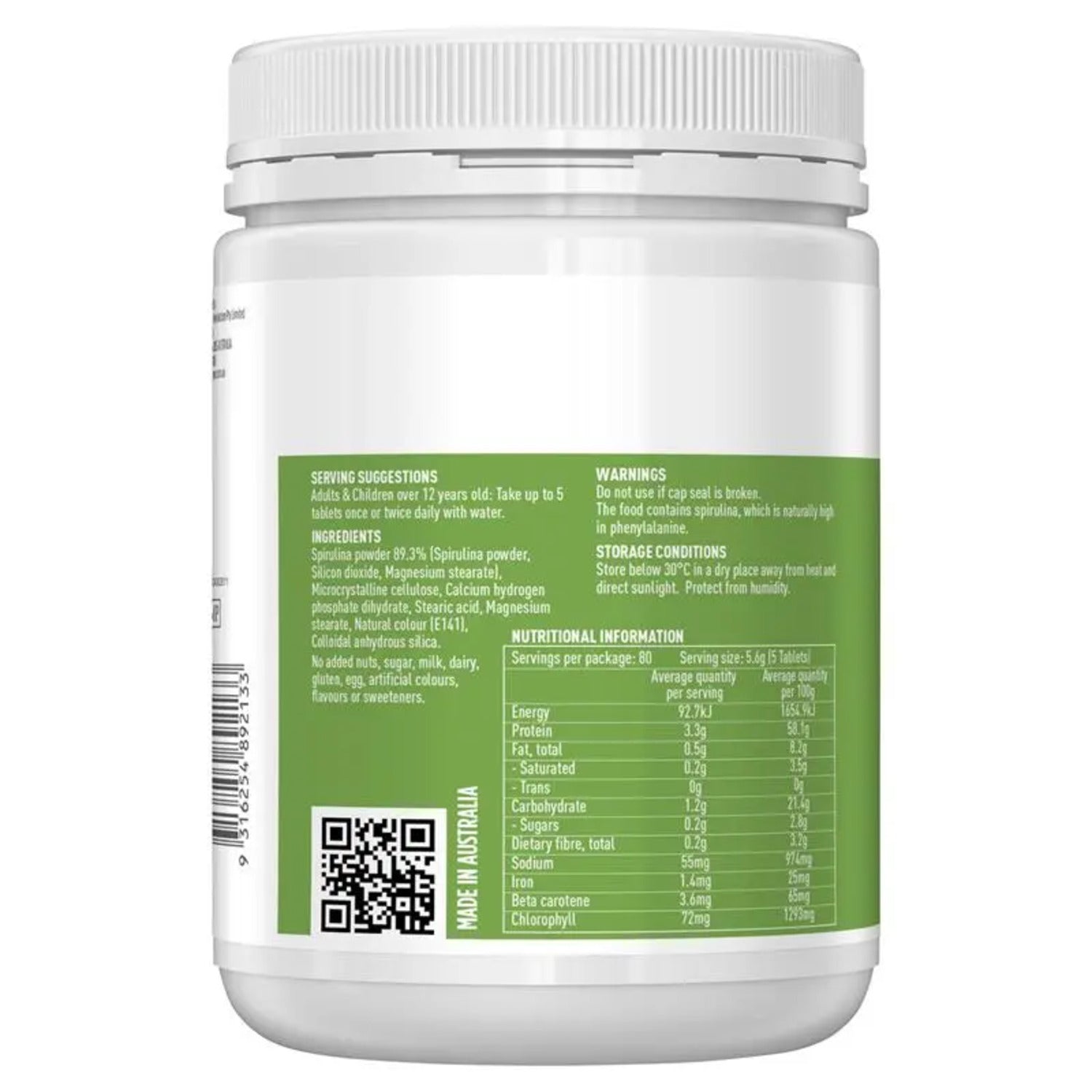Healthy Care Super Spirulina 400 Tablets - BeeVitamins
