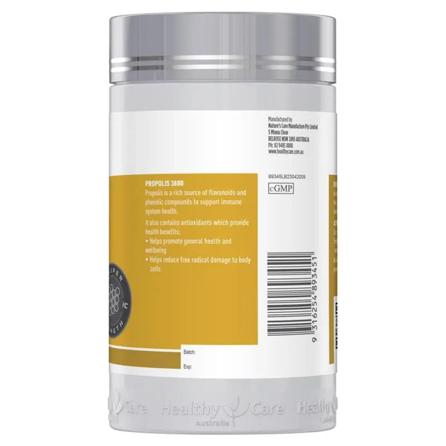 Healthy Care Ultra Premium Propolis 3800mg 200 Capsules - BeeVitamins