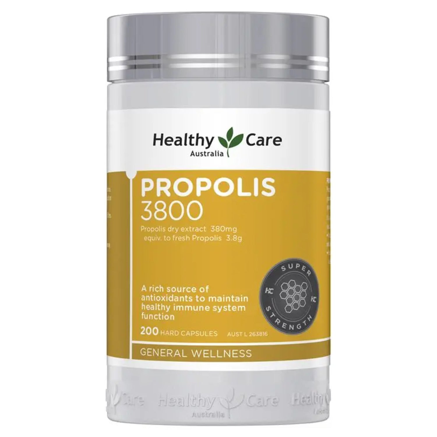 Healthy Care Ultra Premium Propolis 3800mg 200 Capsules - BeeVitamins