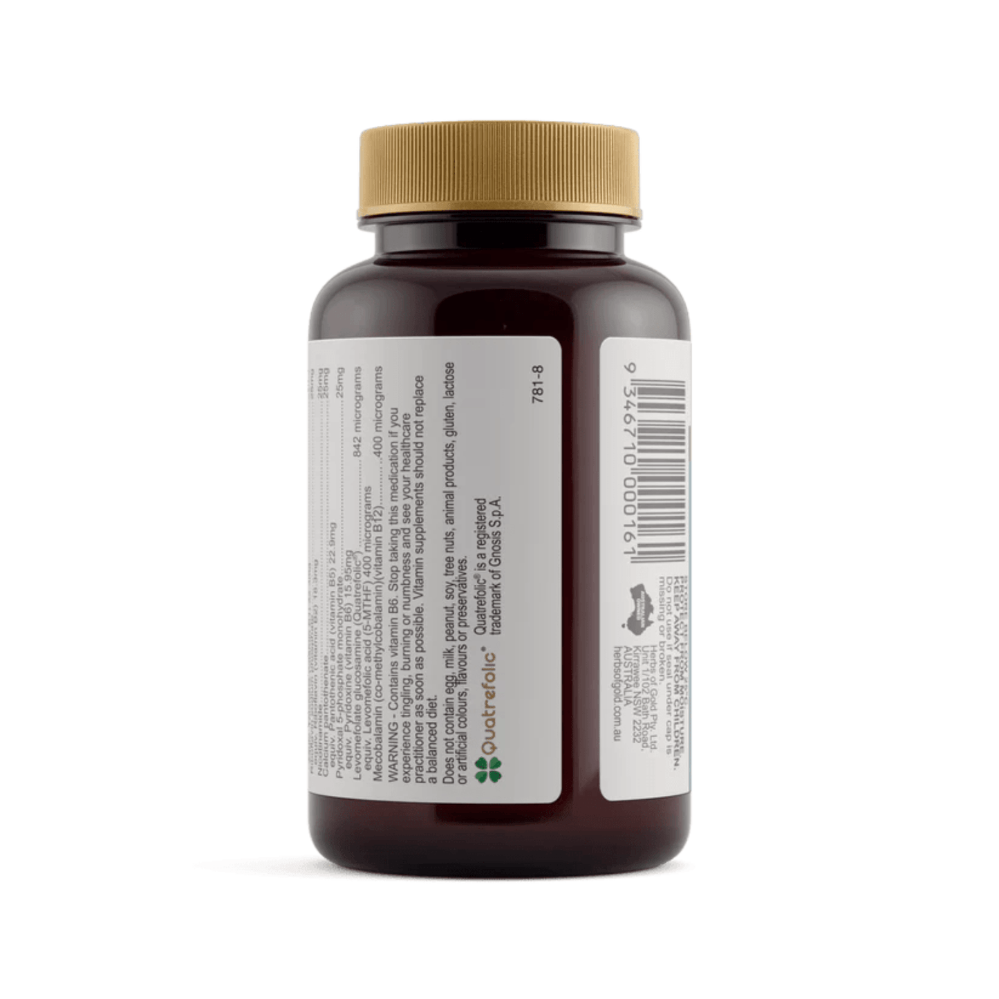 Herbs of Gold Activated B Complex 60 Capsules - BeeVitamins