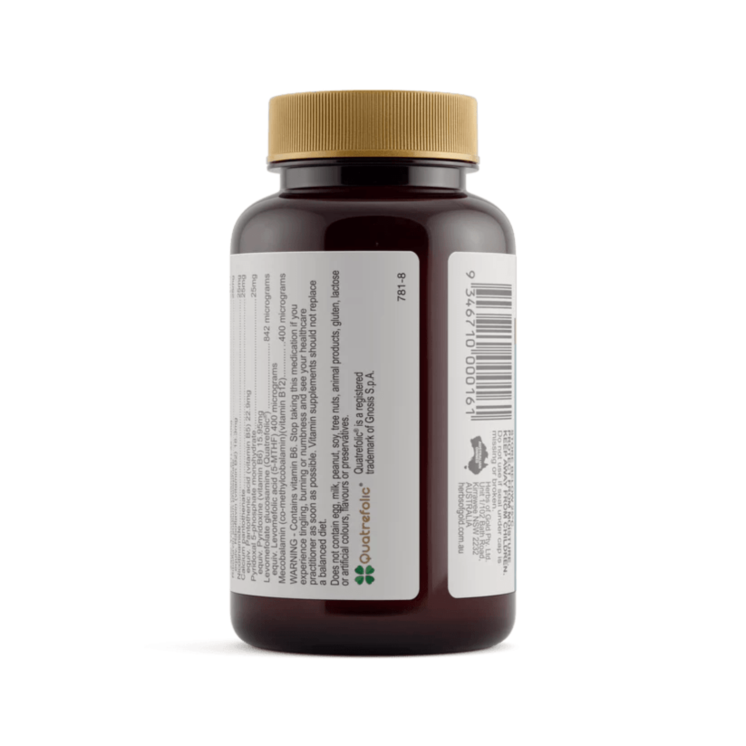 Herbs of Gold Activated B Complex 60 Capsules - BeeVitamins