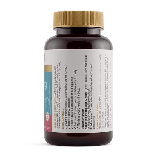 Herbs of Gold CoQ10 150mg 60 Capsules - BeeVitamins