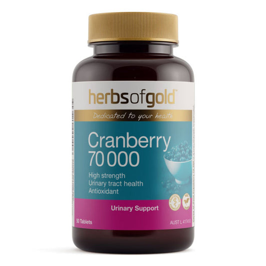 Herbs of Gold Cranberry 70000 High Strength / 50 Tablets - BeeVitamins