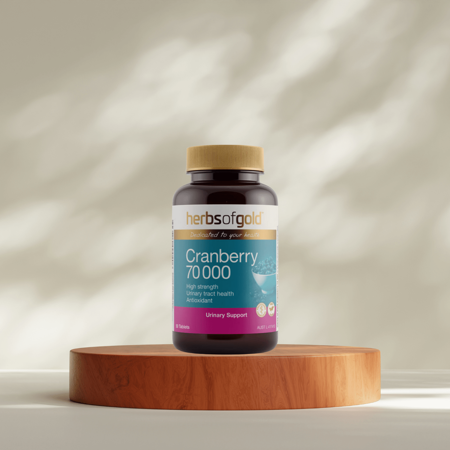Herbs of Gold Cranberry 70000 High Strength / 50 Tablets - BeeVitamins
