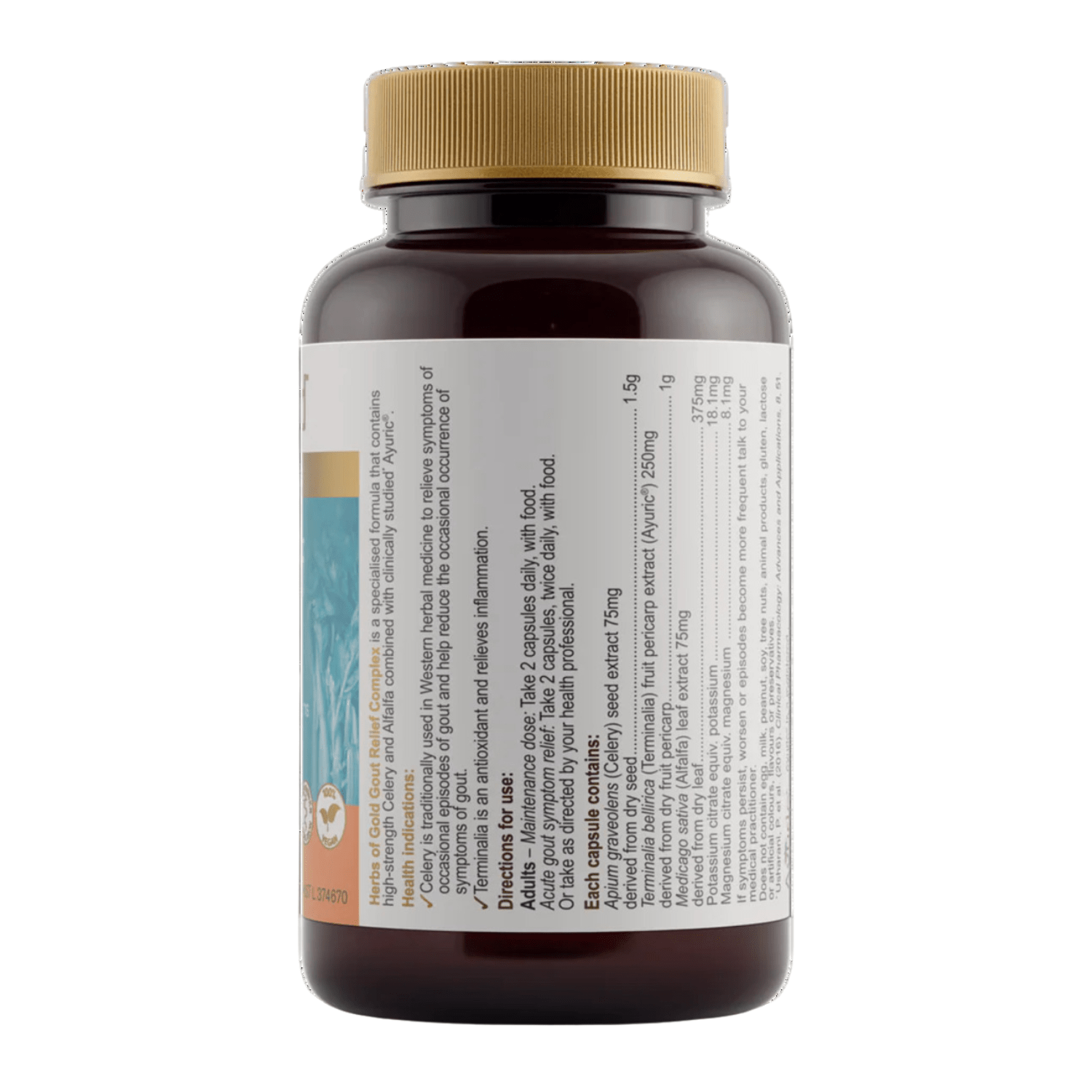 Herbs of Gold Gout Relief 60 Capsules - BeeVitamins