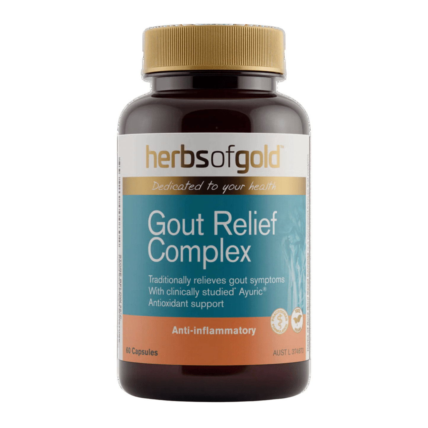Herbs of Gold Gout Relief 60 Capsules - BeeVitamins