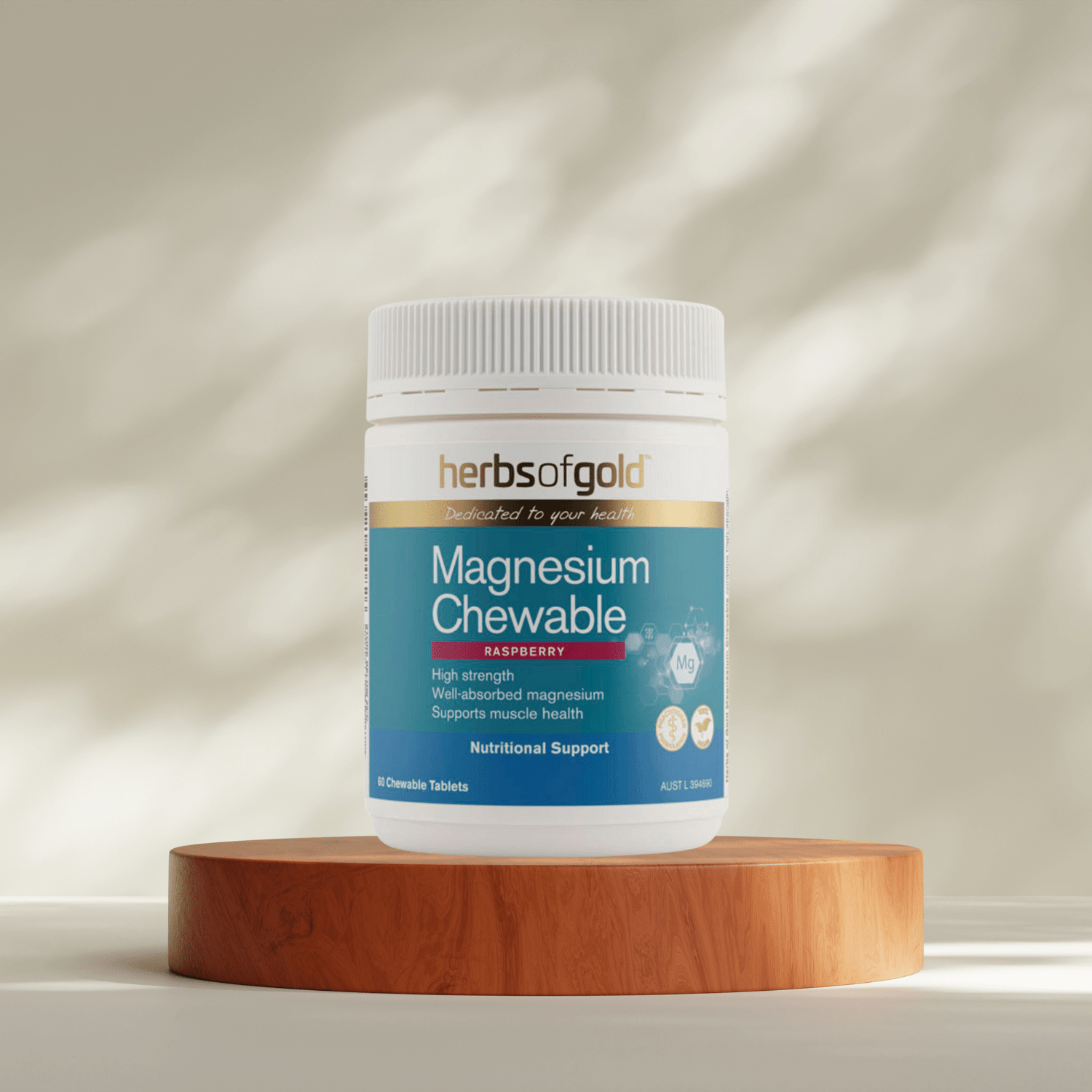 Herbs of Gold Magnesium Chewable 60 Tablets - BeeVitamins