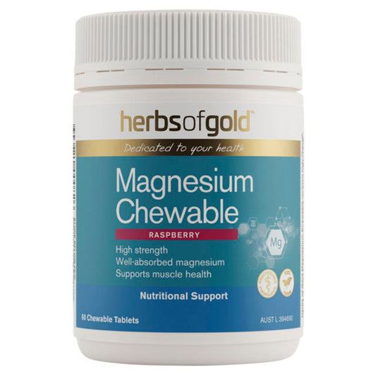 Herbs of Gold Magnesium Chewable 60 Tablets - BeeVitamins