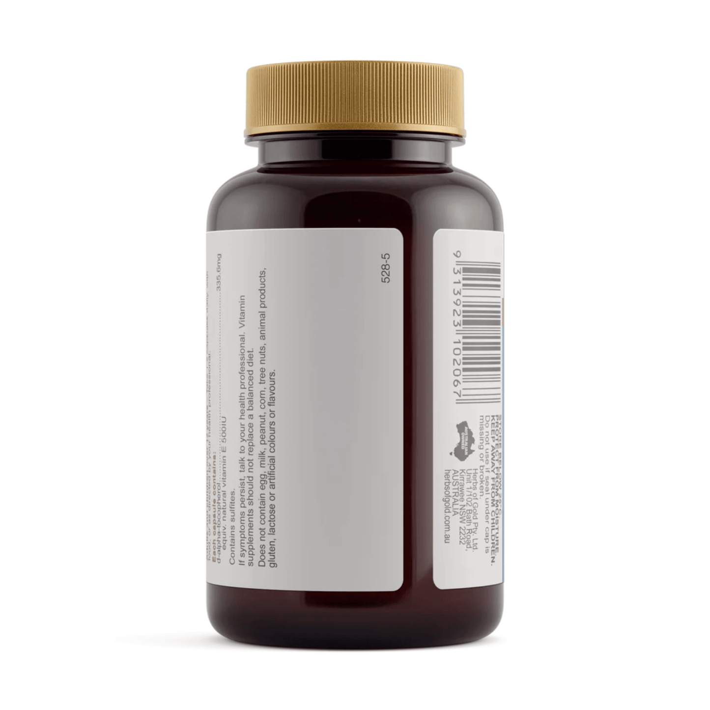 Herbs of Gold Natural Vitamin E 500 I.U. 100 Capsules - BeeVitamins