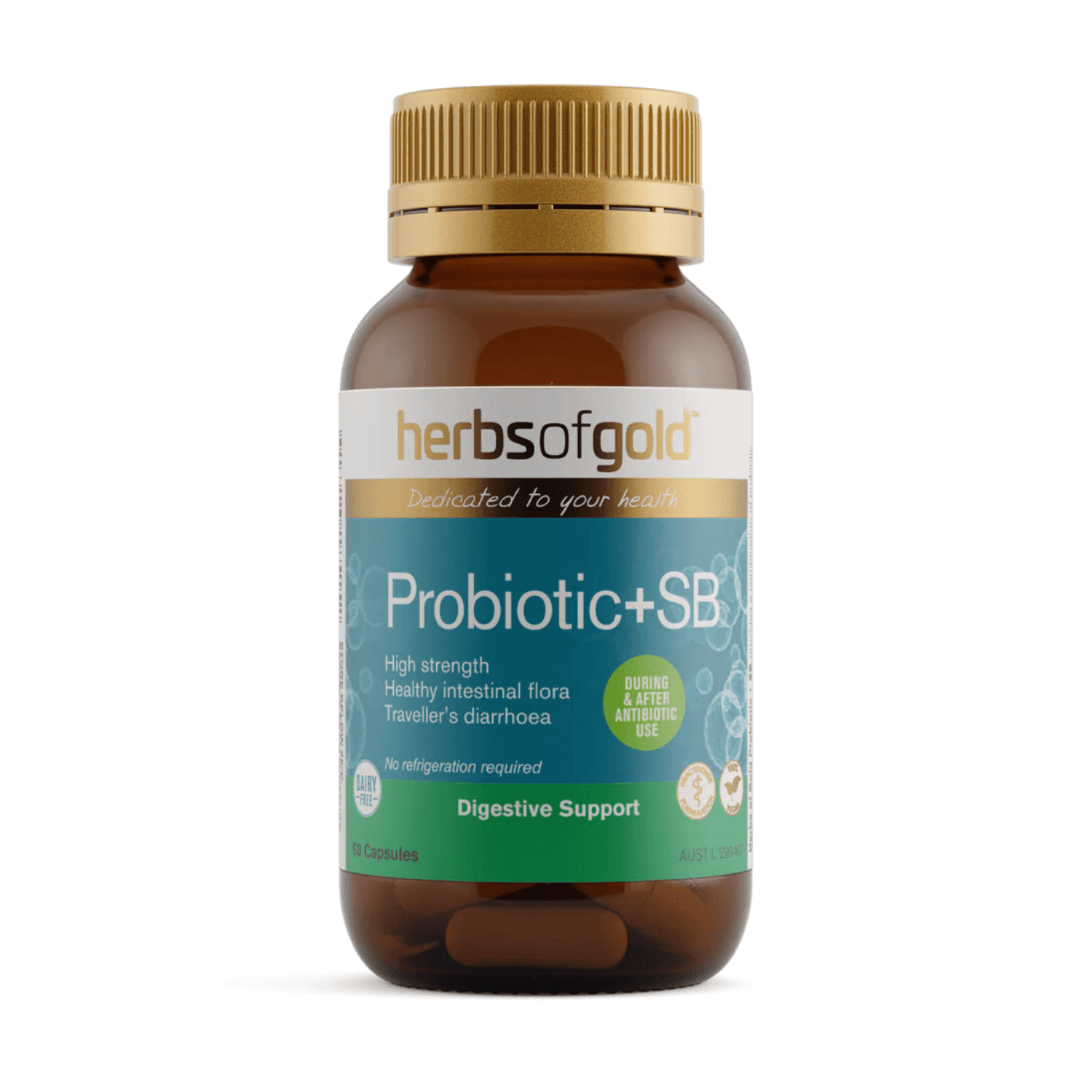 Herbs of Gold Probiotic + SB 60 Capsules - BeeVitamins