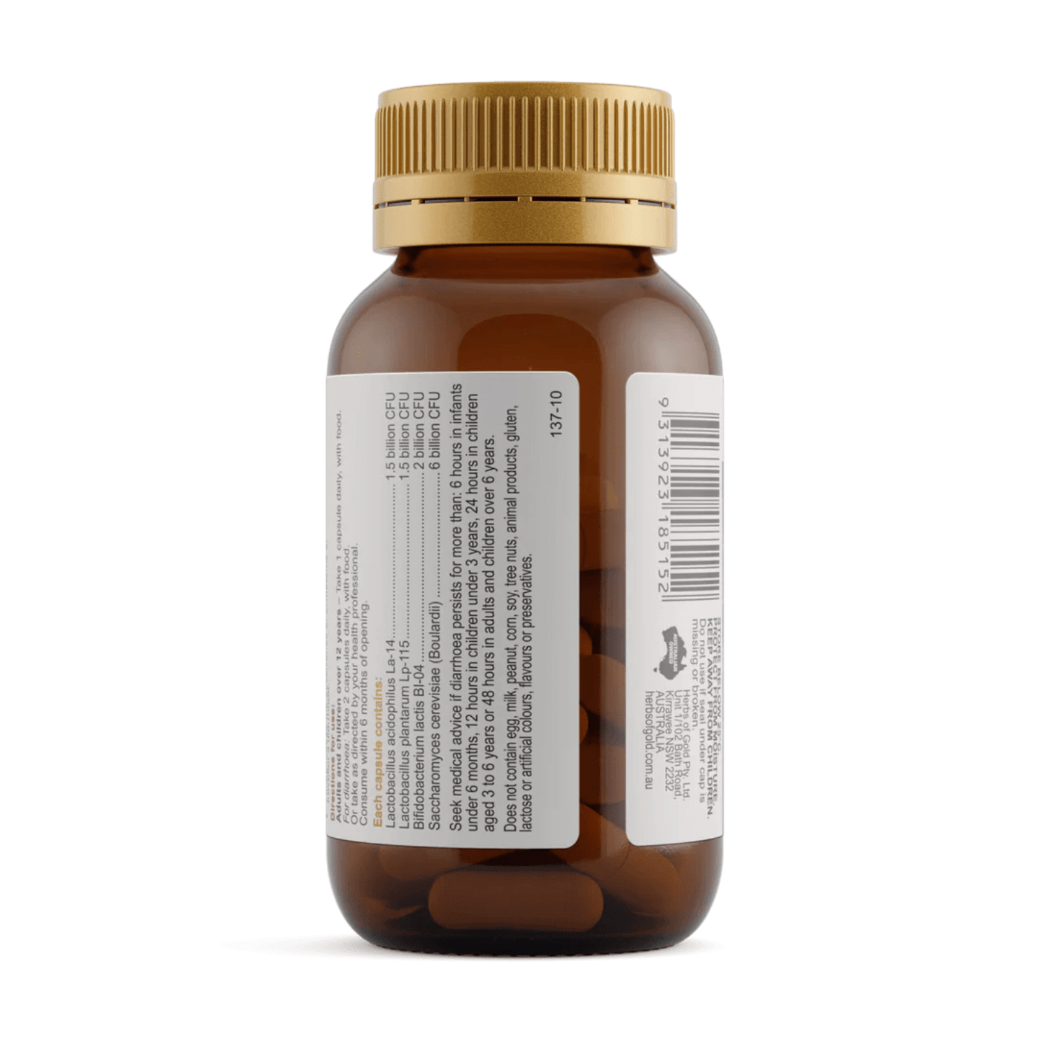 Herbs of Gold Probiotic + SB 60 Capsules - BeeVitamins