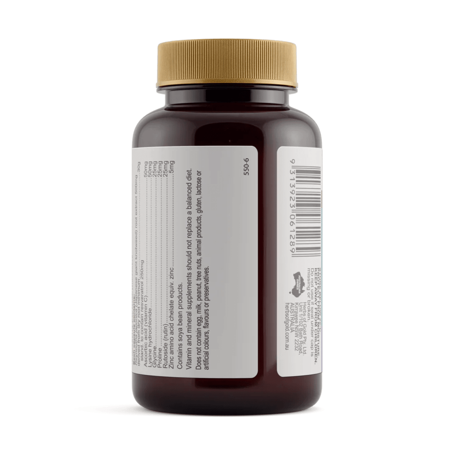 Herbs of Gold Resveratrol AdvantAGE 60 Capsules - BeeVitamins
