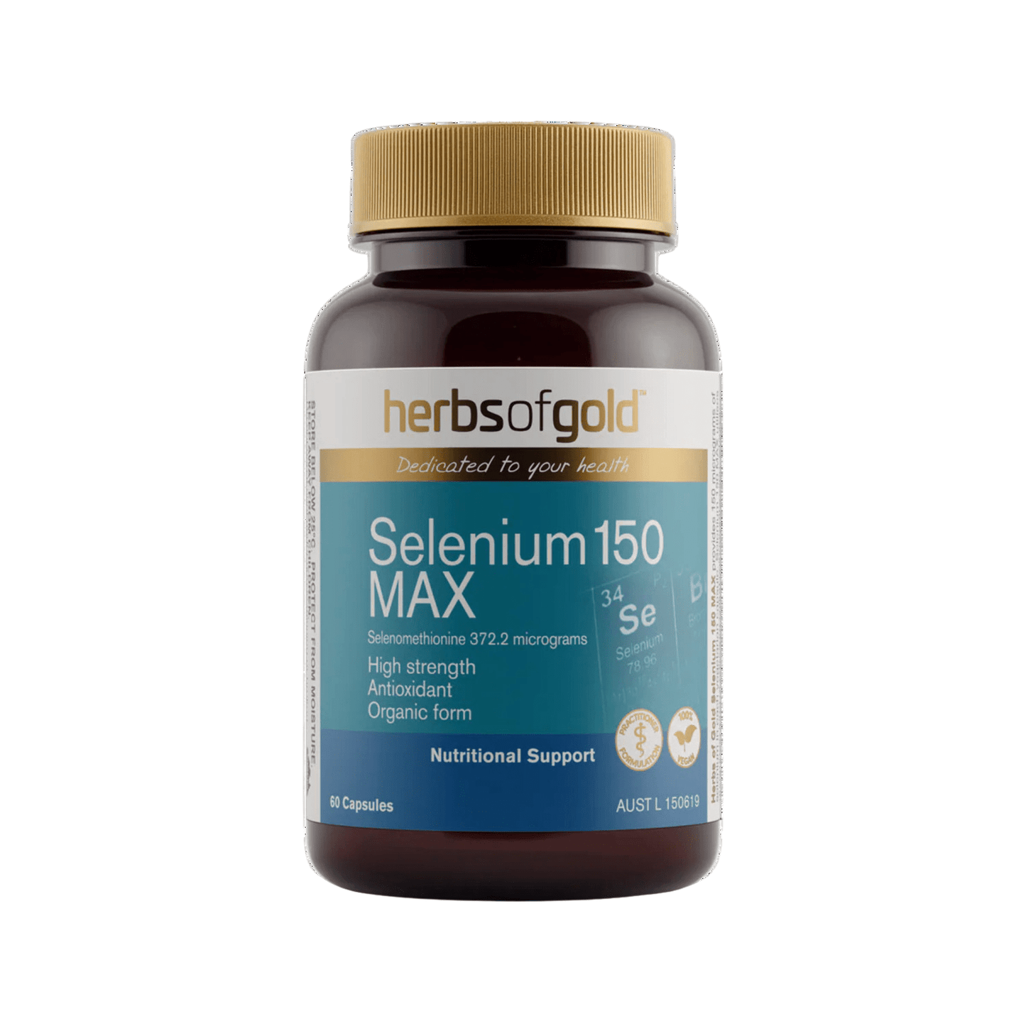Herbs of Gold Selenium 150 MAX / 60 Capsules - BeeVitamins