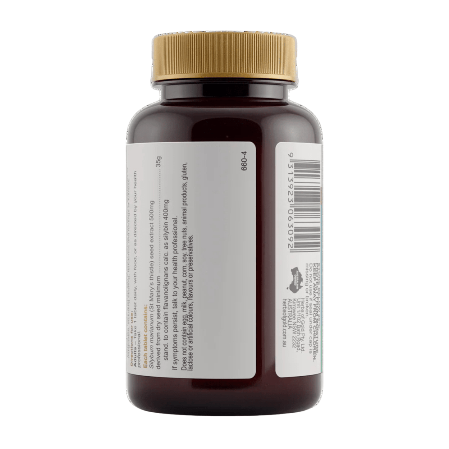 Herbs of Gold St.Mary's Thistle 35000mg 60 Tablets - BeeVitamins