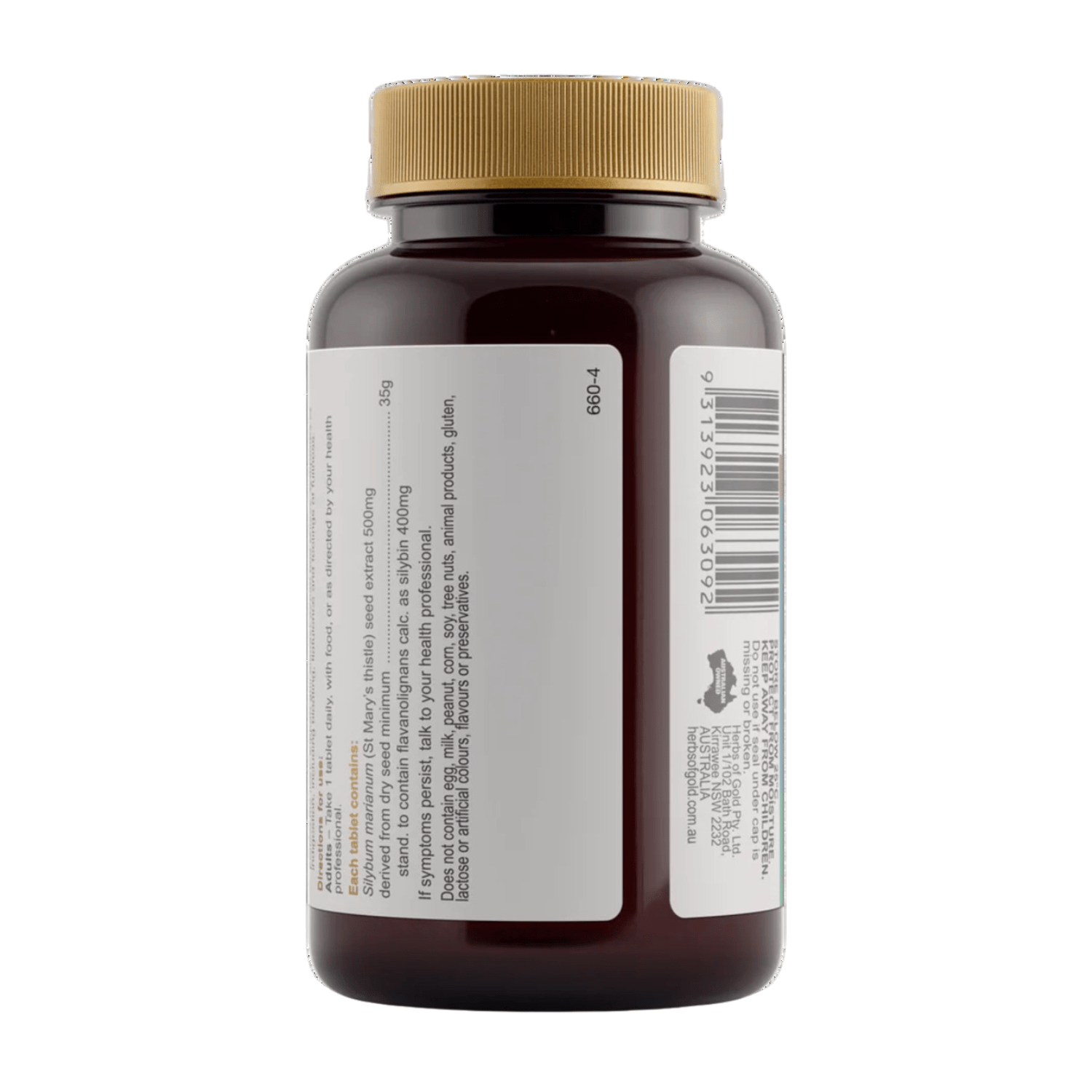 Herbs of Gold St.Mary's Thistle 35000mg 60 Tablets - BeeVitamins