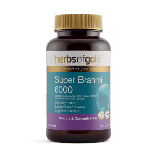 Herbs of Gold Super Brahmi 6000 60 Tablets - BeeVitamins