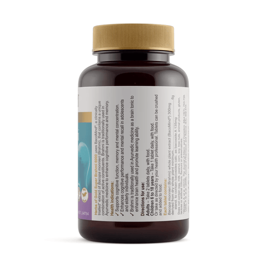 Herbs of Gold Super Brahmi 6000 60 Tablets - BeeVitamins